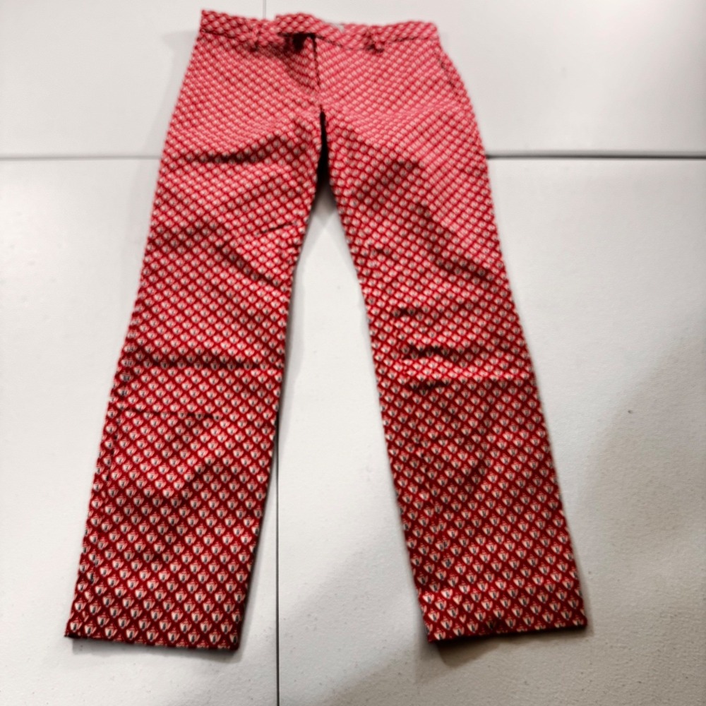GAP Women's Red Lantern Print Slim Cropped Pants Size 10